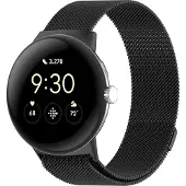 Cover-Discount Google Pixel Watch 3 - 41mm - Magnetisches Ersatzarmband Milanese (Acier inoxydable), Sangles de montre, Noir