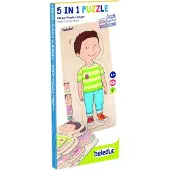Beleduc 5 In 1 Male Anatomy Puzzle 29 Pieces Multicolore Enfants