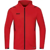 Jako Veste à capuche Challenge Femme - Rouge / Noir