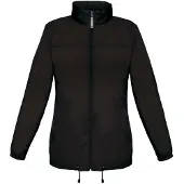 B&C Veste femme Sirocco, légère FK106 (XS) (noir)