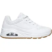 SKECHERS Chaussure à lacets 'Uno - Stand On Air' blanc