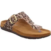 Rohde Rodigo : Sandales plates en cuir marron pour femmes, chaussures de loisirs