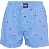 Happy Shorts Boxers ' XMAS ' bleu clair