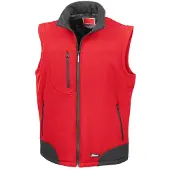 Result Gilet pour hommes FK2525 (S) (rouge/noir)