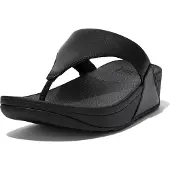 FitFlop Lulu Leather Toepost Sandals Noir EU 41 Femme