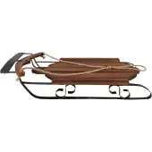 Clayre & Eef Décoration Traîneau 71x39x14 cm Bois brun