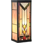 Clayre & Eef Applique Tiffany 14x16x40 cm Beige Verre