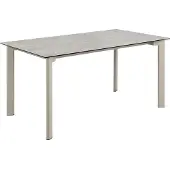 Ebuy24 Palermo table de salle à manger 90x160cm gris.