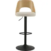Ebuy24 Lucy tabouret de bar tissu beige.