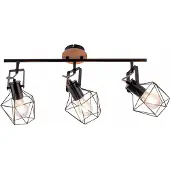 JUST LIGHT Applique, bois naturel, fer, L 83 cm