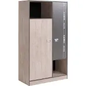 Parisot Armoire Fabien 2 portes - gris