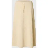 Selected Coton Mélangé Jupe En Maille Femme Beige XL