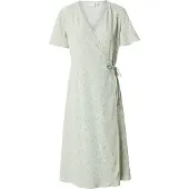 Vila Lovie Wrap Short Sleeve Midi Dress Vert 40 Femme