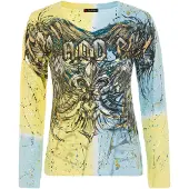 Cipo & Baxx T-shirt bleu clair / bleu foncé / jaune / noir