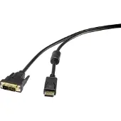 Assmann Câble DisplayPort liaison double DVI-D (M) pour DisplayPort (M) 2 m moulé, vis moletées noir - DIGITUS
