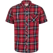 Lonsdale Chemise manches courtes de - Brixworth - S - 3XL - pour Homme - rouge/marine - Taille XL