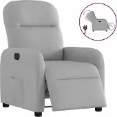 vidaXL Fauteuil relax électrique gris nuageux Tissu