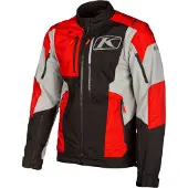 KLIM Dakar, veste en textile ,Noir/Gris Clair/Rouge ,M