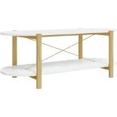vidaXL Table basse blanche 110 x 48 x 40 cm en aggloméré
