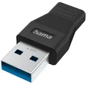 Hama 00200354 changeur de genre de câble USB Type-A USB Type-C Noir