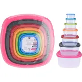Huismerk Set 7 Boîtes à Lunch Plastique Organisation Repas Facile Et Réutilisable -