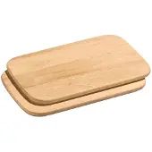 Zassenhaus 2 planchettes en bois couleur nature - 26 x 17 cm -