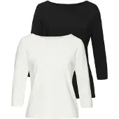 LASCANA T-shirt crème / noir