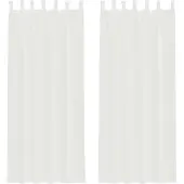 vidaXL Voile Rideaux avec passants 2 pcs. Blanc 140x260 cm