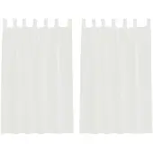 vidaXL Voile Rideaux avec passants 2 pcs. Blanc 140x175 cm