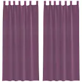 vidaXL Voile Rideaux avec passants 2 pcs. Violet 140x225 cm