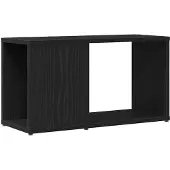 vidaXL Armoire TV noire imitation chêne 60x24x32 cm Bois composite