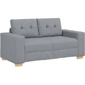 vidaXL Canapé causeuse gris clair 120 cm tissu