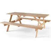 Oviala Table de pique nique en bois6 places - Norman