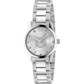 Gucci Ya126595 27mm 5atm Quartz Analogical Woman Watch Argenté Femme