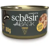 Schesir 12x80g After Dark poulet nourriture pour chats humide