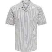 Only & Sons Chemise 'ONSLounge' bleu clair / blanc
