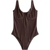 Next Maillot de bain 'Tummy' chocolat