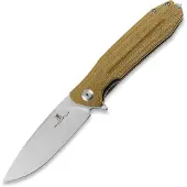 Ironfly Couteau pliant Zesty - Satin - G10 w/CF Texture, brun