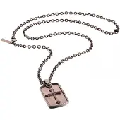 Police S14ajh02p Necklace Marron Homme