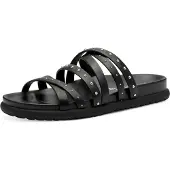 Tamaris - Sandales plates pour femmes, modèle pantoufle, couleur noire, pour un usage quotidien