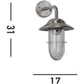 Searchlight Lampe murale en acier inoxydable Toronto
