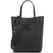 Lauren Accesorios pour femme. 431966760005 Sac cabas Cameryn en cuir grainé noir (OSFA), Casuel