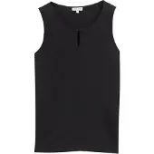 Tom Tailor Fabric Mix Crew Neck Sleeveless T-shirt Noir L Femme
