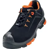 Uvex 2, Unisexe, Adulte, Chaussures de sécurité, Noir, Orange, ESD, S3, SRC, Lacets paresseux