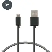 Contact Ksix Câble Usb/usb Type C 1 M Noir Noir One Size