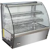 CombiSteel Vitrine chauffante de table 100 litres - Présentoir idéal pour votre comptoir de restauration rapide.