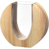 Leonardo Vase Legno 19 cm, brun/transparent (1x, 0.70 l)