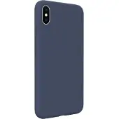 Evelatus iPhone Xs Max Premium Étui en silicone souple au toucher (Apple iPhone XS Max), Coque pour téléphone portable, Bleu