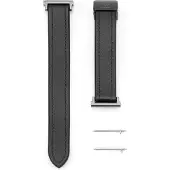 Connect Bracelet en cuir de silicone de 22 mm avec aimant (Cuir, Silicone), Sangles de montre, Noir