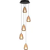 Highlight Suspension design Tromba 5 lumières rondes